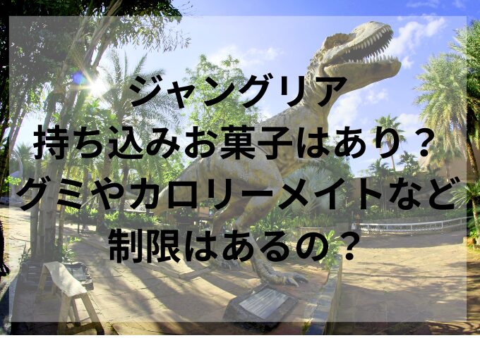 ジャングリア持ち込みお菓子はあり？グミやカロリーメイトなど制限はあるの？